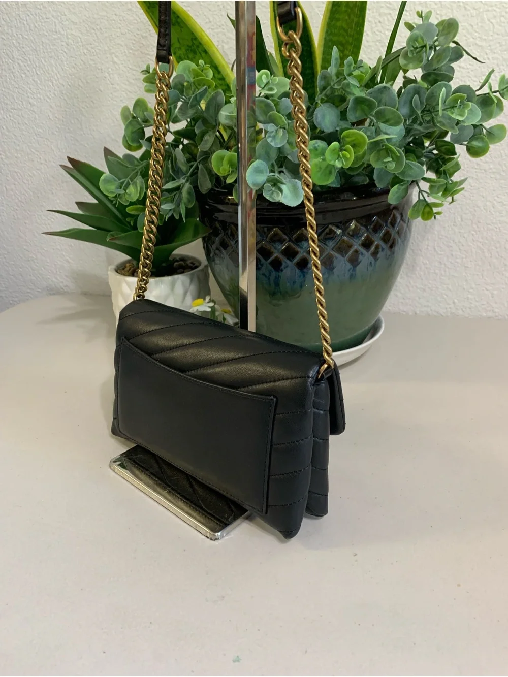Tory Burch compact quilted